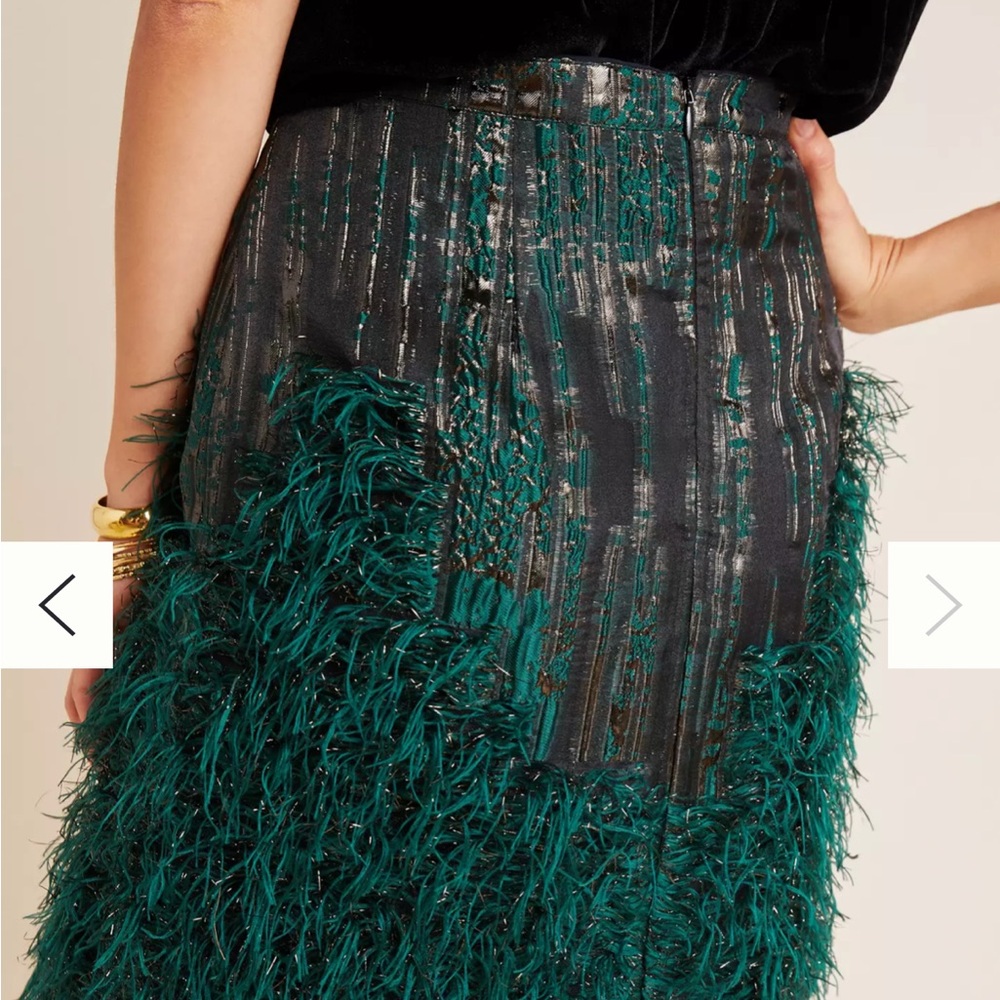 Maeve Jessa Feathered mini skirt